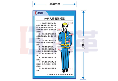 承包商、訪客著裝規(guī)范標(biāo)識(shí)牌